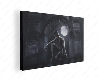 Catwoman Canvas Print Gallery Wrap Featuring DC Superhero Inspired Wall Artwork