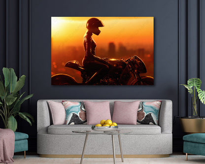 Catwoman in The Batman Canvas Wall Art Displayed in a Contemporary Living Room Interior