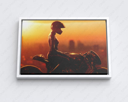 Catwoman in The Batman Canvas Wall Art with White Floating Frame for Stylish DC-Themed Wall Decoration