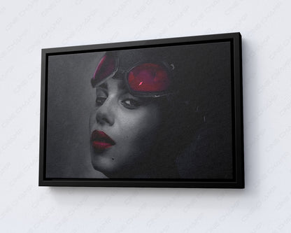 Catwoman in The Batman Canvas Wall Decor with Black Floating Frame for Modern Living Room Decoration