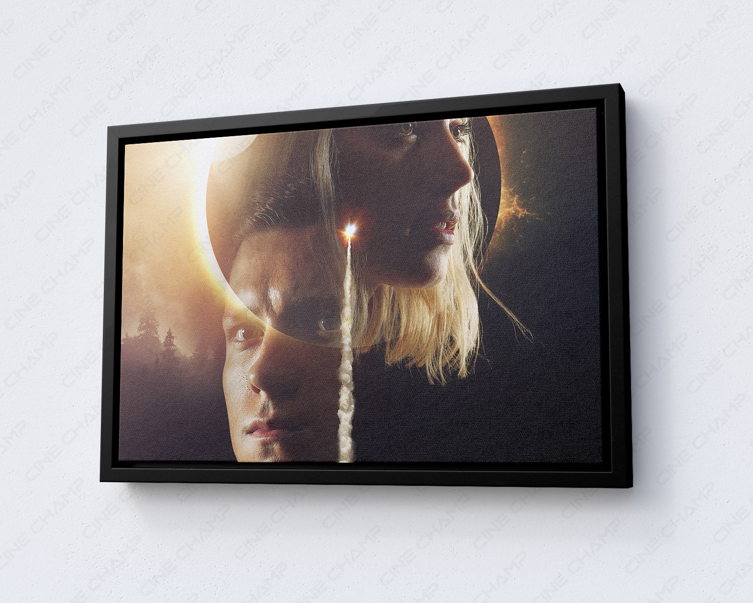 Chaos Walking Canvas Print with Black Floating Frame for Modern Home and Entertainment Room Decor