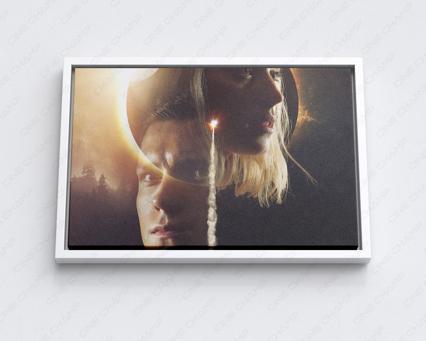 Chaos Walking Canvas Print with White Floating Frame for Stylish Sci-Fi Wall Decoration