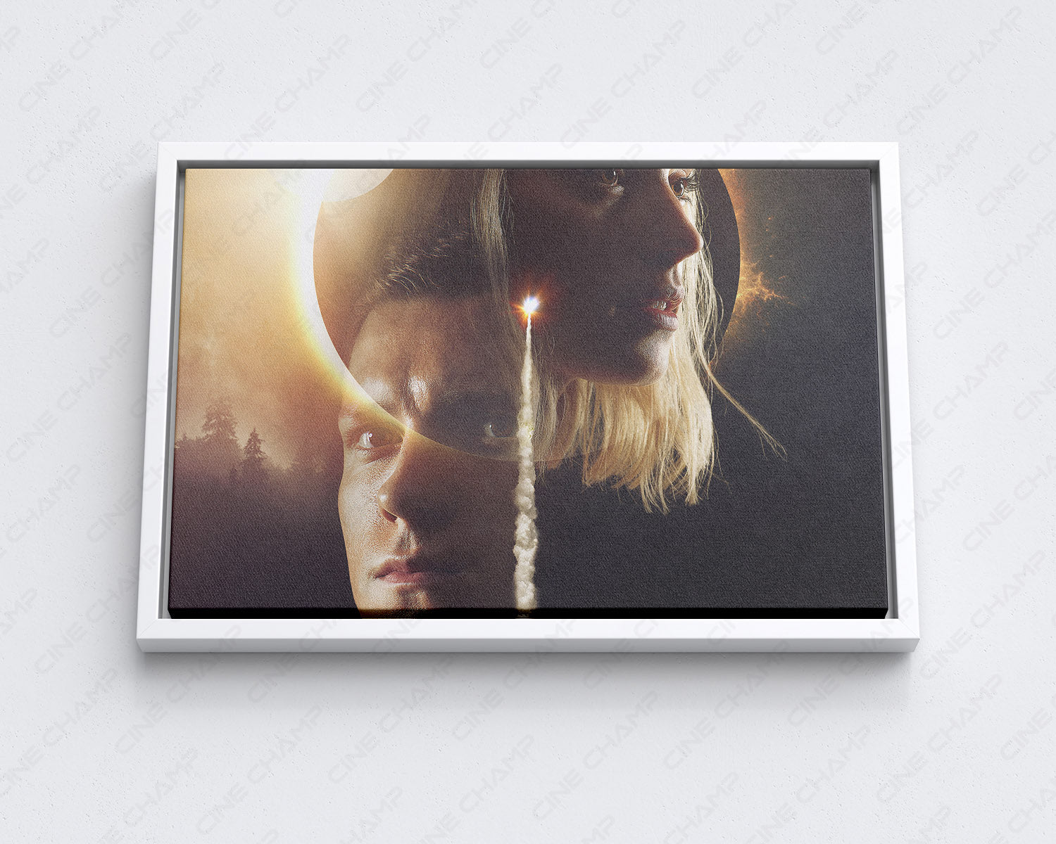 Chaos Walking Canvas Print with White Floating Frame for Stylish Sci-Fi Wall Decoration
