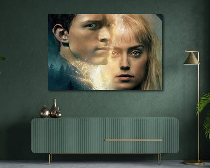 Chaos Walking Canvas Wall Decor Displayed on a Cabinet Wall in a Modern Interior