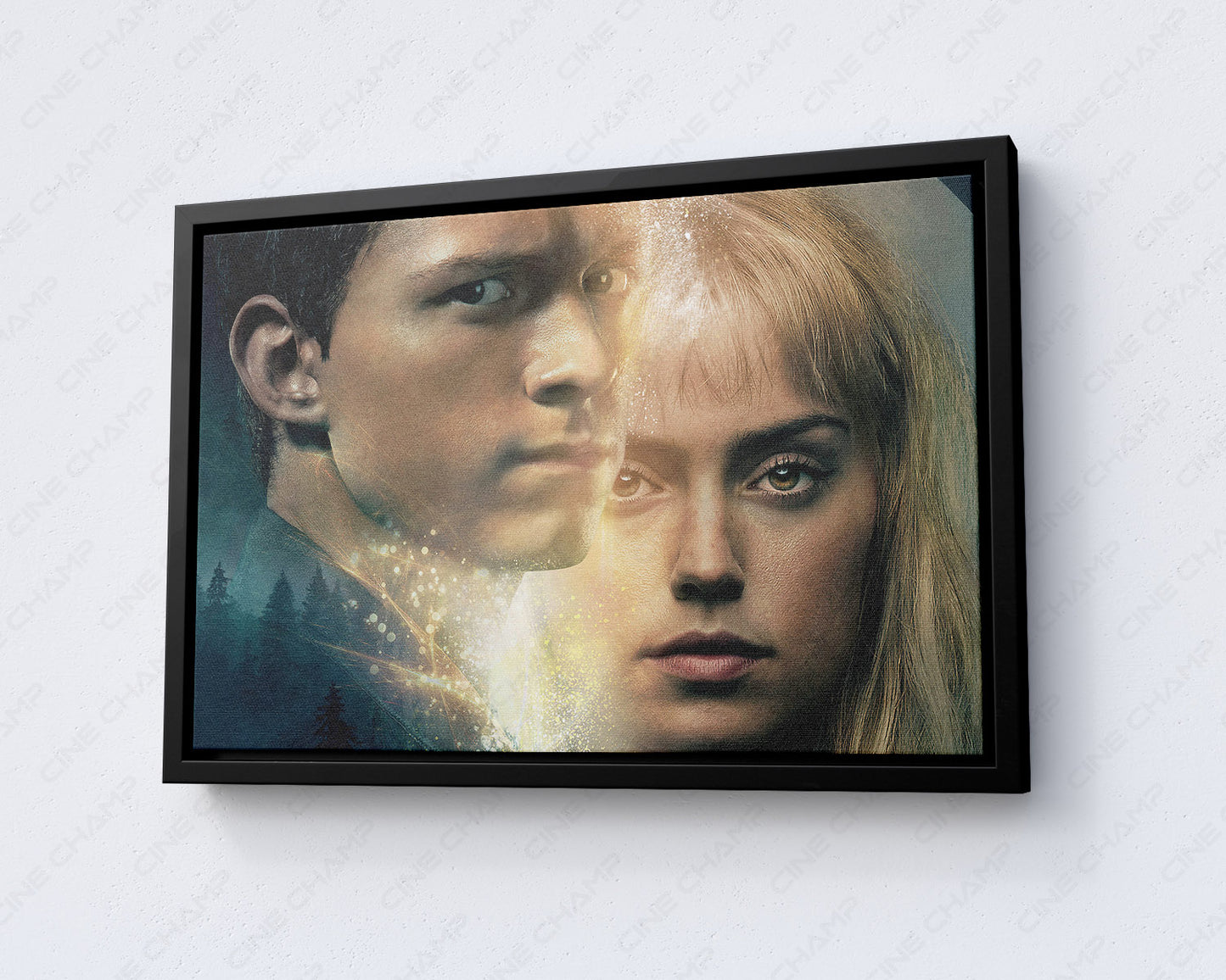 Chaos Walking Canvas Wall Decor with Black Floating Frame for Modern Home and Entertainment Room Decor
