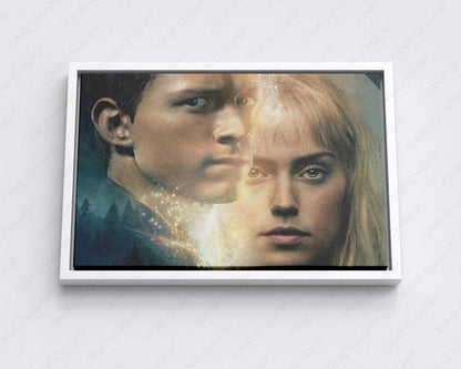 Chaos Walking Canvas Wall Decor with White Floating Frame for Stylish Sci-Fi Wall Decoration