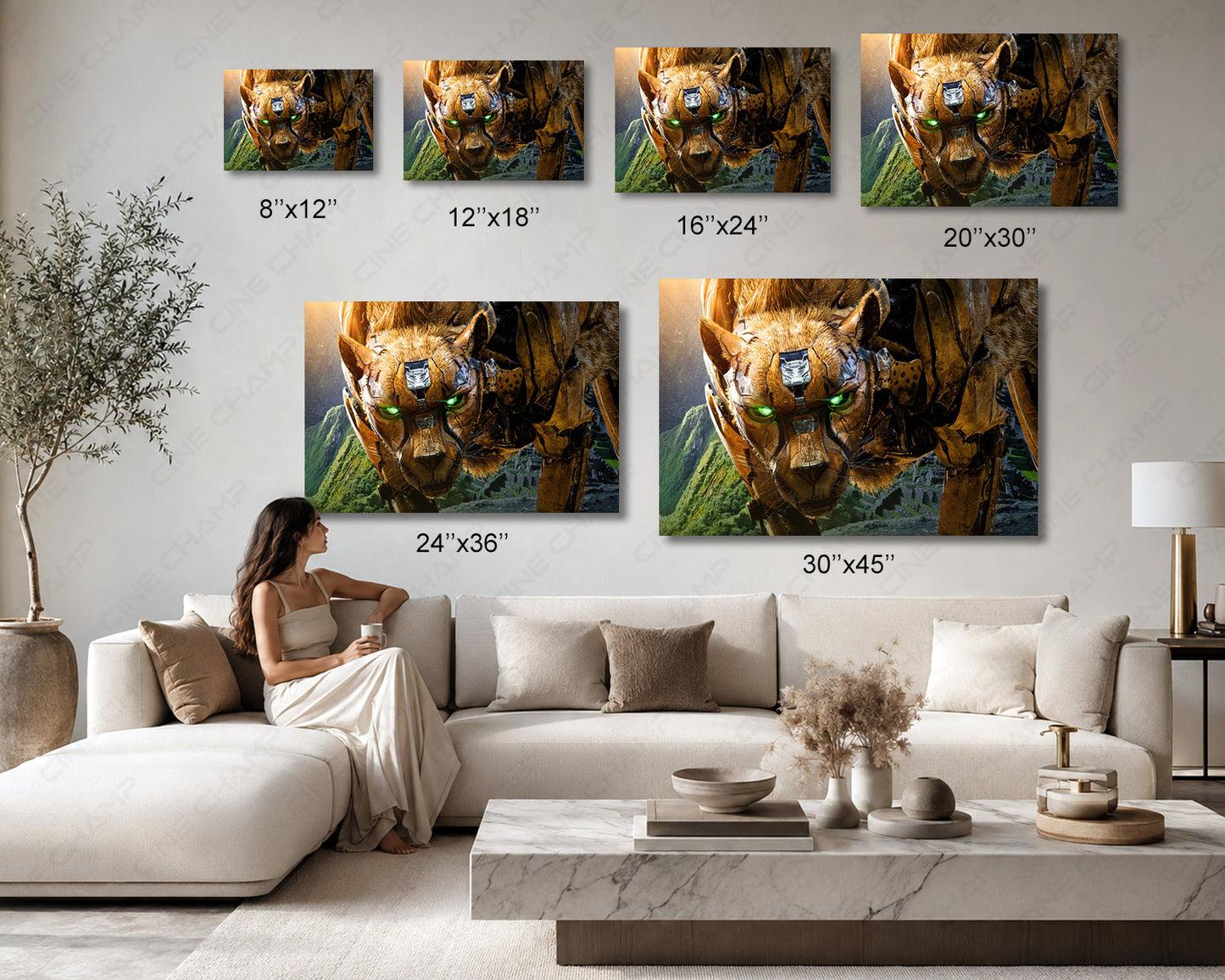 Cheetor Transformers Rise of the Beasts Canvas Print Available in Multiple Sizes for Home, Office, Bedroom, Entertainment Room, and Man Cave Decor