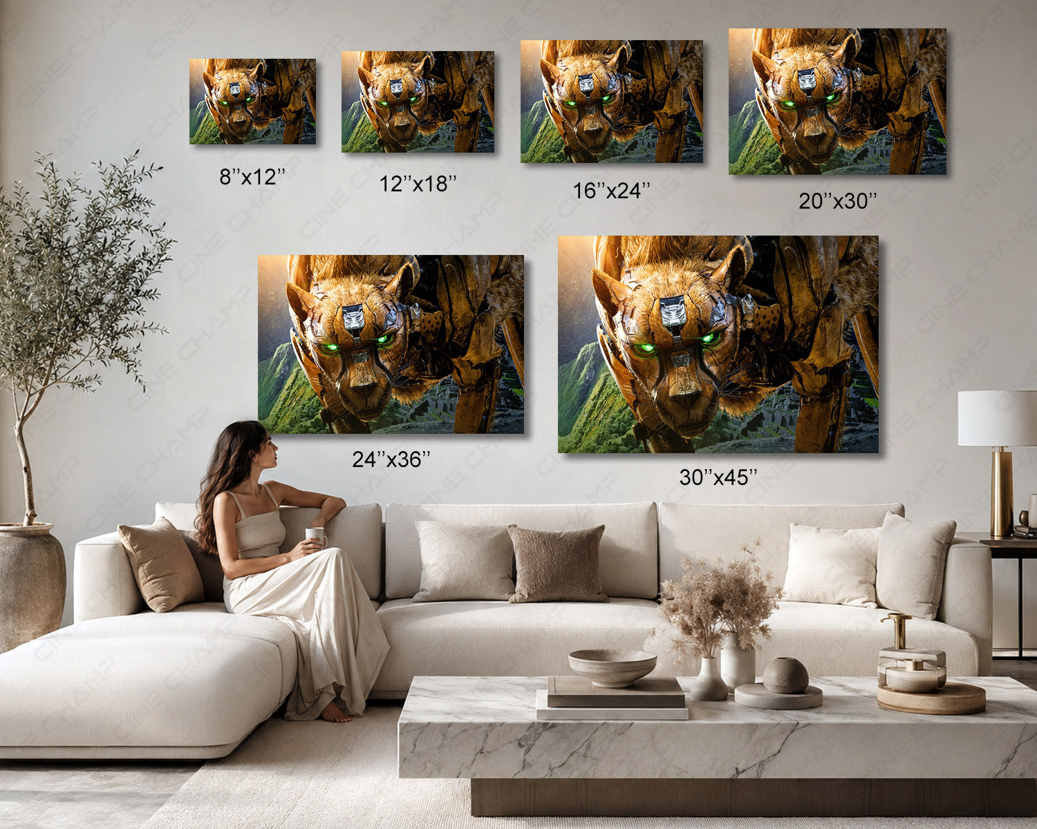 Cheetor Transformers Rise of the Beasts Canvas Print Available in Multiple Sizes for Home, Office, Bedroom, Entertainment Room, and Man Cave Decor