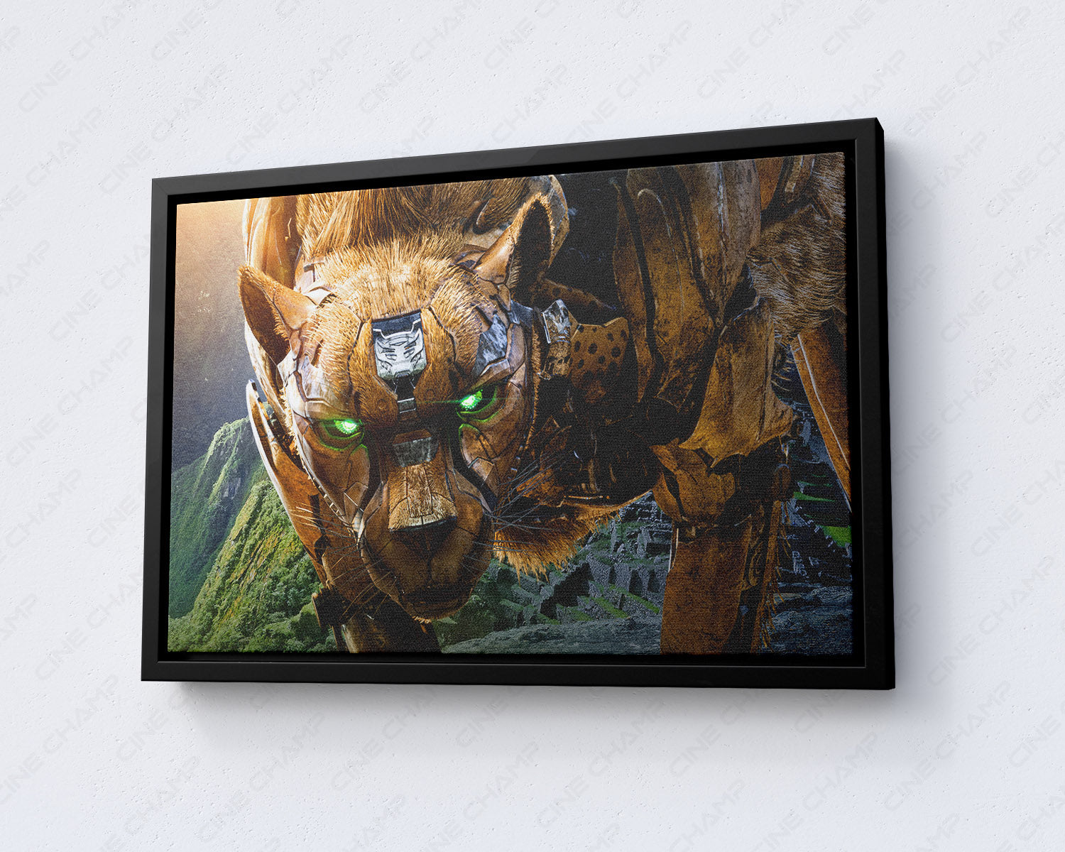 Cheetor Transformers Rise of the Beasts Canvas Print with Black Floating Frame for Modern Home and Entertainment Room Decor