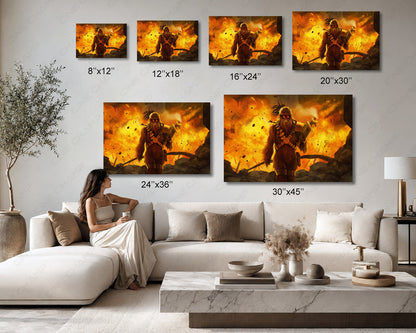 Chewbacca Canvas Print Available in Multiple Sizes for Home, Office, Bedroom, Entertainment Room, and Man Cave Decor