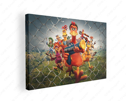 Chicken Run: Dawn of the Nugget Canvas Print Gallery Wrap Featuring Animated Adventure Movie Inspired Wall Artwork