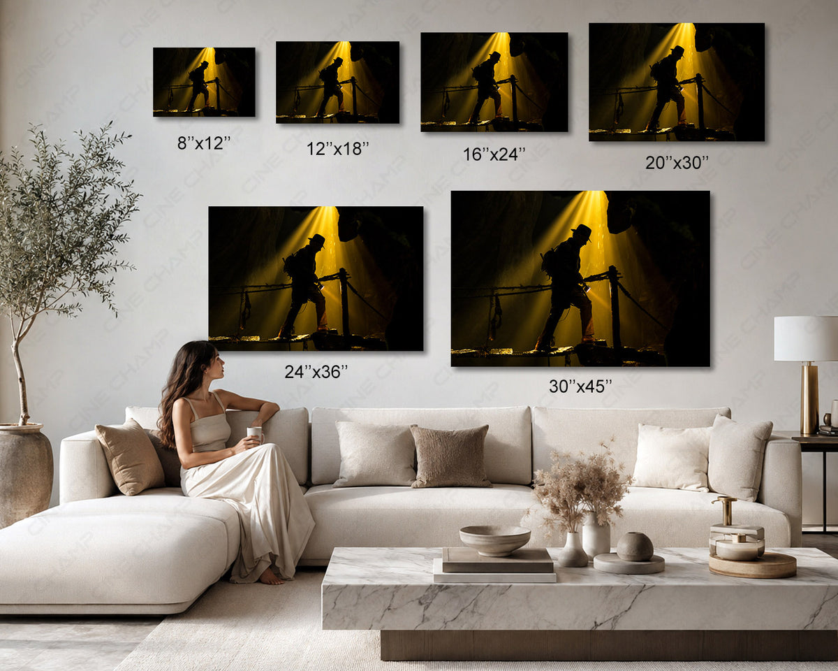 Cinematic Indiana Jones adventure wall art