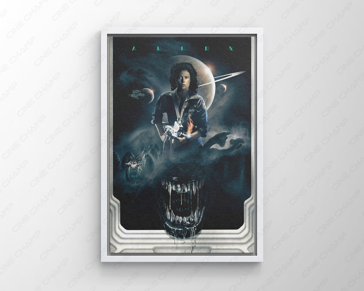 Classic Space Horror Canvas Wall Print