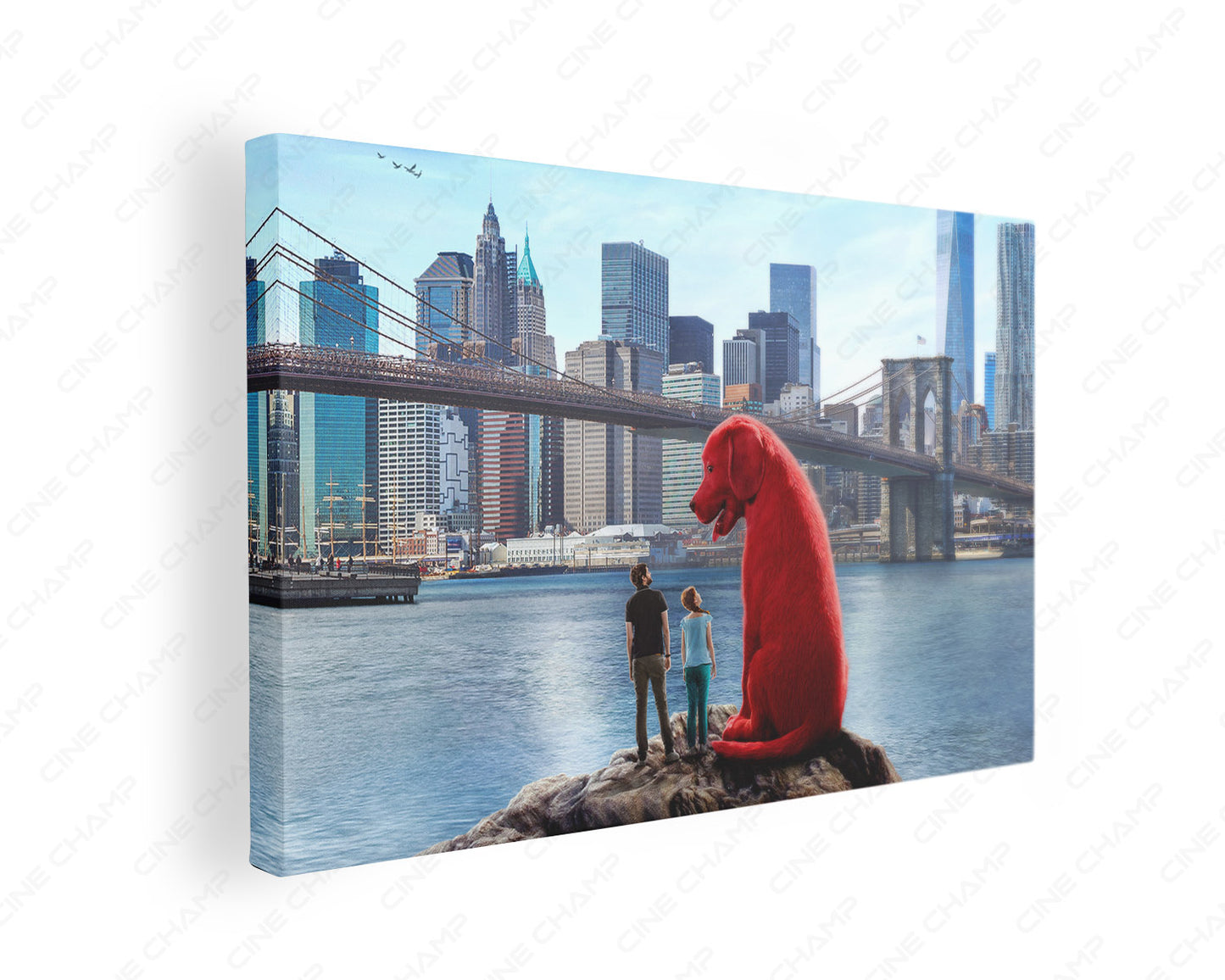 Clifford the Big Red Dog Canvas Print Gallery Wrap Featuring Family Adventure Movie Inspired Wall Artwork