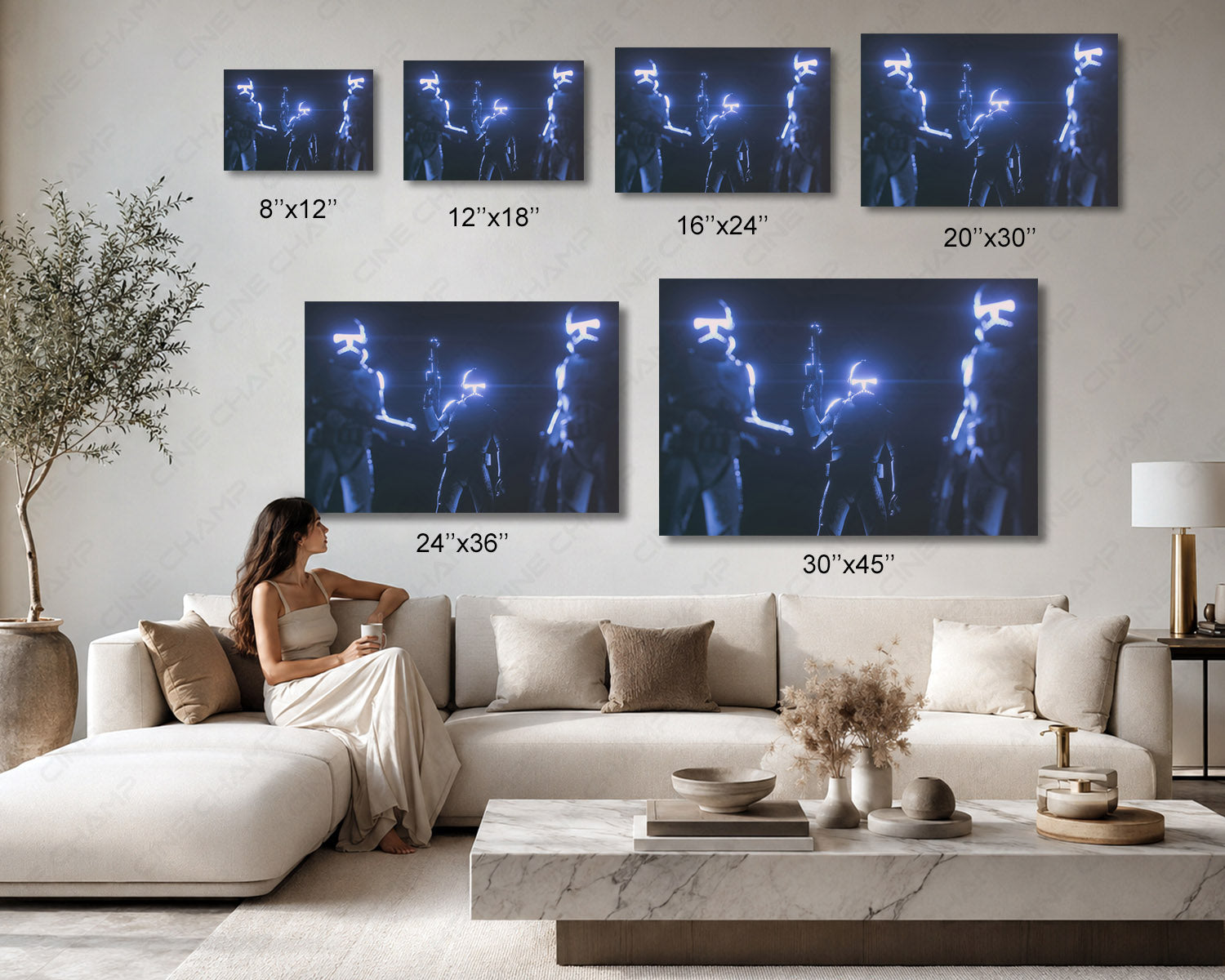 Clone Trooper Canvas Print Available in Multiple Sizes for Home, Office, Bedroom, Entertainment Room, and Man Cave Decor