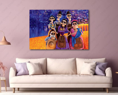 Coco Premium Canvas Print Displayed in a Contemporary Living Room Interior