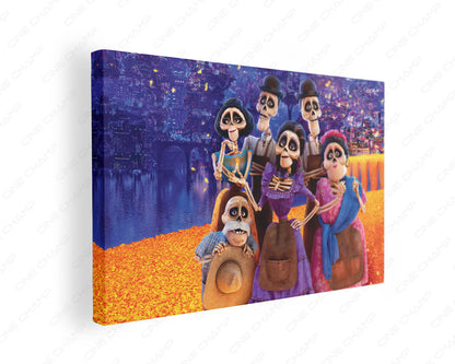 Coco Premium Canvas Print Gallery Wrap Featuring Disney Pixar Animated Movie Inspired Wall Artwork