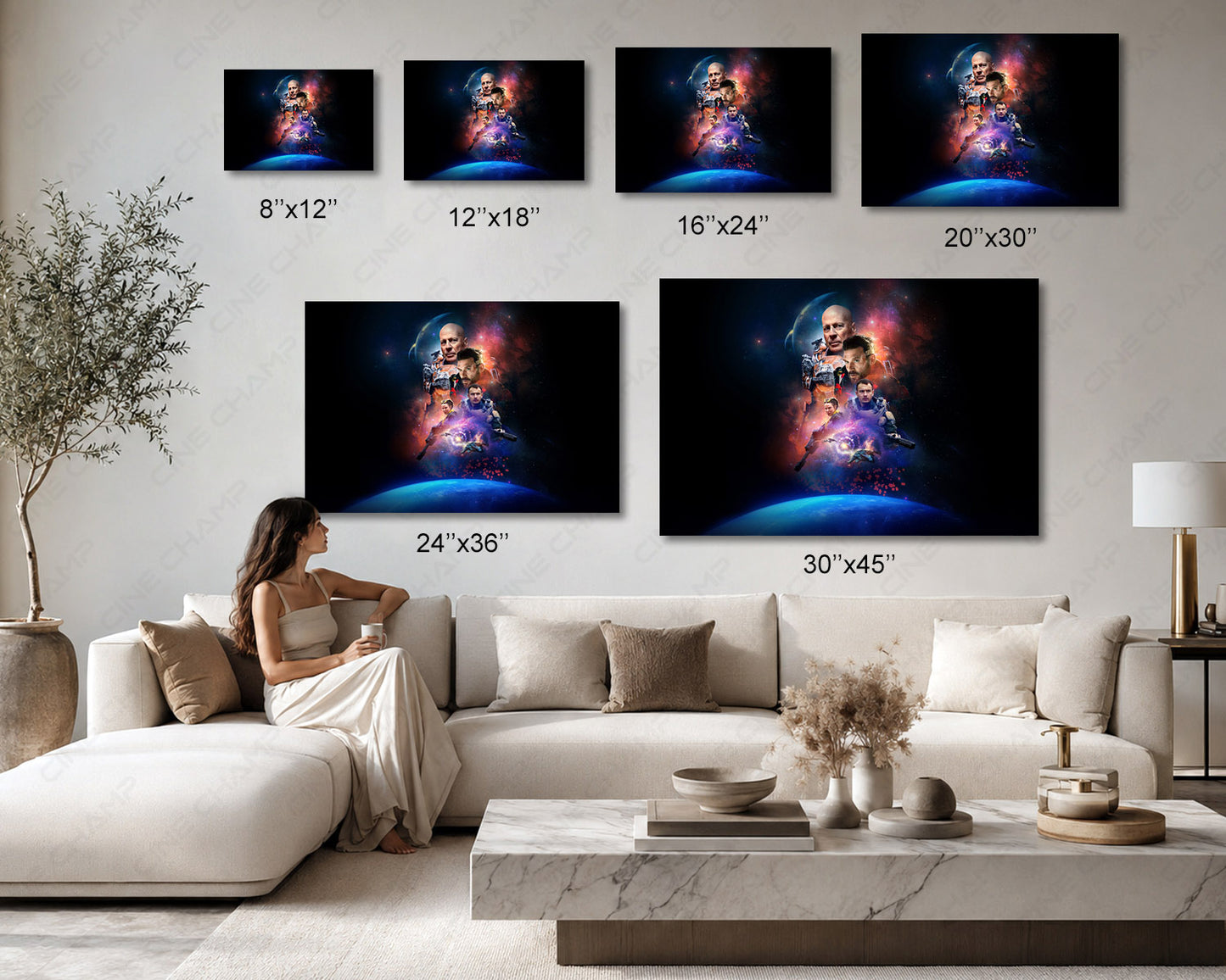 Cosmic Sin Canvas Wall Art Available in Multiple Sizes for Office, Home Office, Living Room, Bedroom, Entertainment Room, and Workspace Decor
