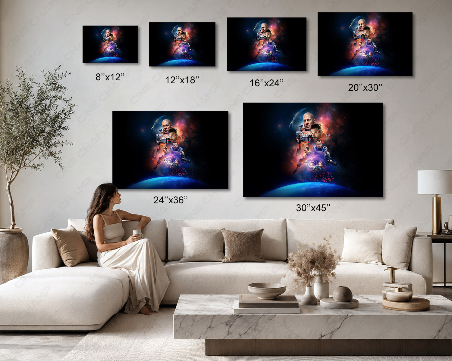 Cosmic Sin Canvas Wall Art Available in Multiple Sizes for Office, Home Office, Living Room, Bedroom, Entertainment Room, and Workspace Decor