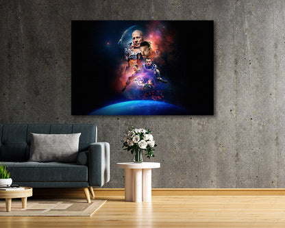 Cosmic Sin Canvas Wall Art Enhancing a Professional Workspace with Cinematic Sci-Fi Wall Decor