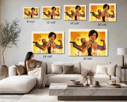 Cowboy Bebop Canvas Wall Art Available in Multiple Sizes for Office, Home Office, Living Room, Bedroom, Entertainment Room, Gaming Room, and Workspace Decor