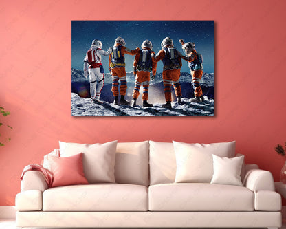 Crater Canvas Print Enhancing a Professional Workspace with Cinematic Sci-Fi Wall Decor