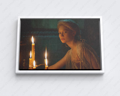Crimson Peak Canvas Wall Art with White Floating Frame for Elegant Interior Wall Decor