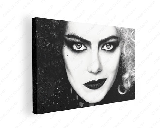Cruella Canvas Gallery Wrap Featuring Premium Disney Villain Movie Wall Art on Stretched Canvas