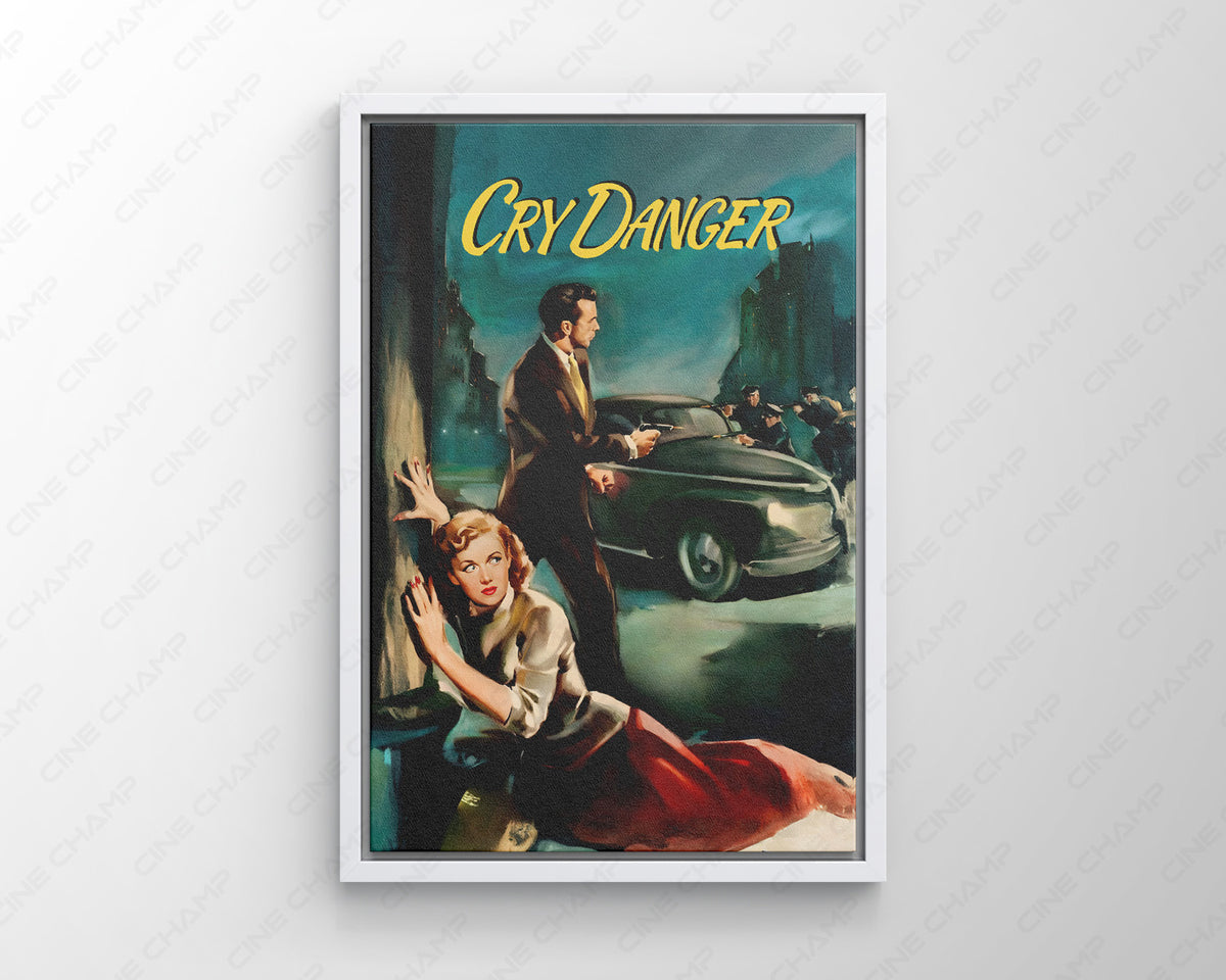Cry Danger Retro Hollywood Canvas Print