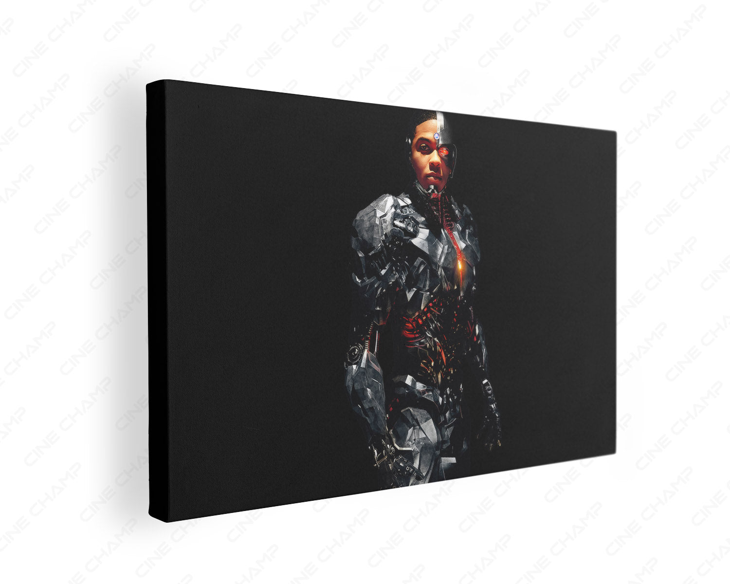Cyborg Canvas Gallery Wrap Featuring Premium DC Superhero Inspired Wall Art on Stretched Canvas