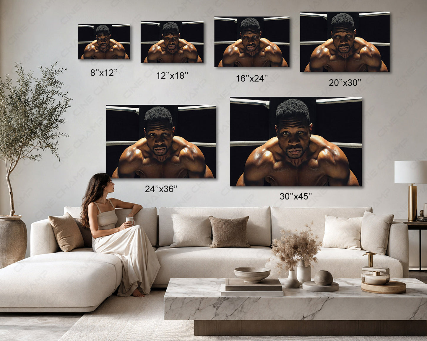 Damian Anderson Canvas Print available in multiple sizes including 8×12, 12×18, 16×24, 20×30, 24×36, and 30×45, making it easy to find the perfect fit for any wall.