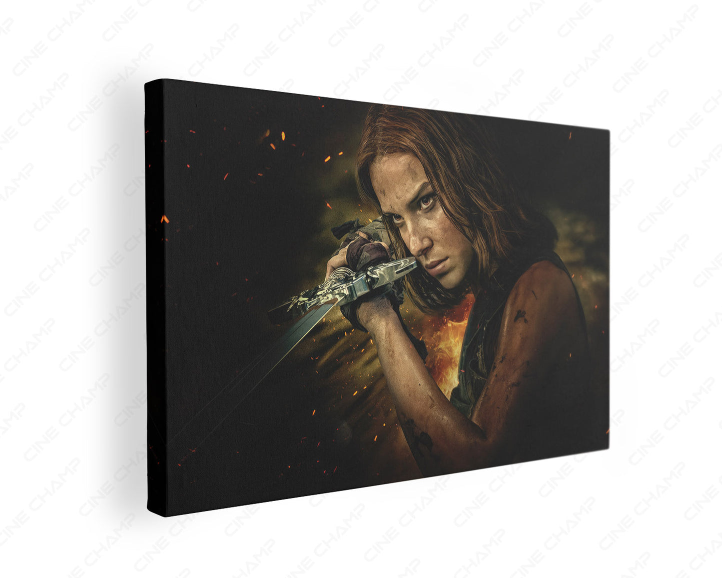 Damsel Canvas Print gallery wrap featuring cinematic fantasy artwork inspired by the movie, perfect for modern home wall décor.