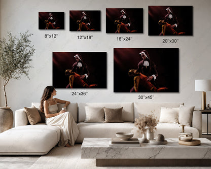 Daredevil: Born Again A Man Without Hope Canvas Print available in multiple sizes including 8×12, 12×18, 16×24, 20×30, 24×36, and 30×45, making it easy to find the perfect fit for any room.