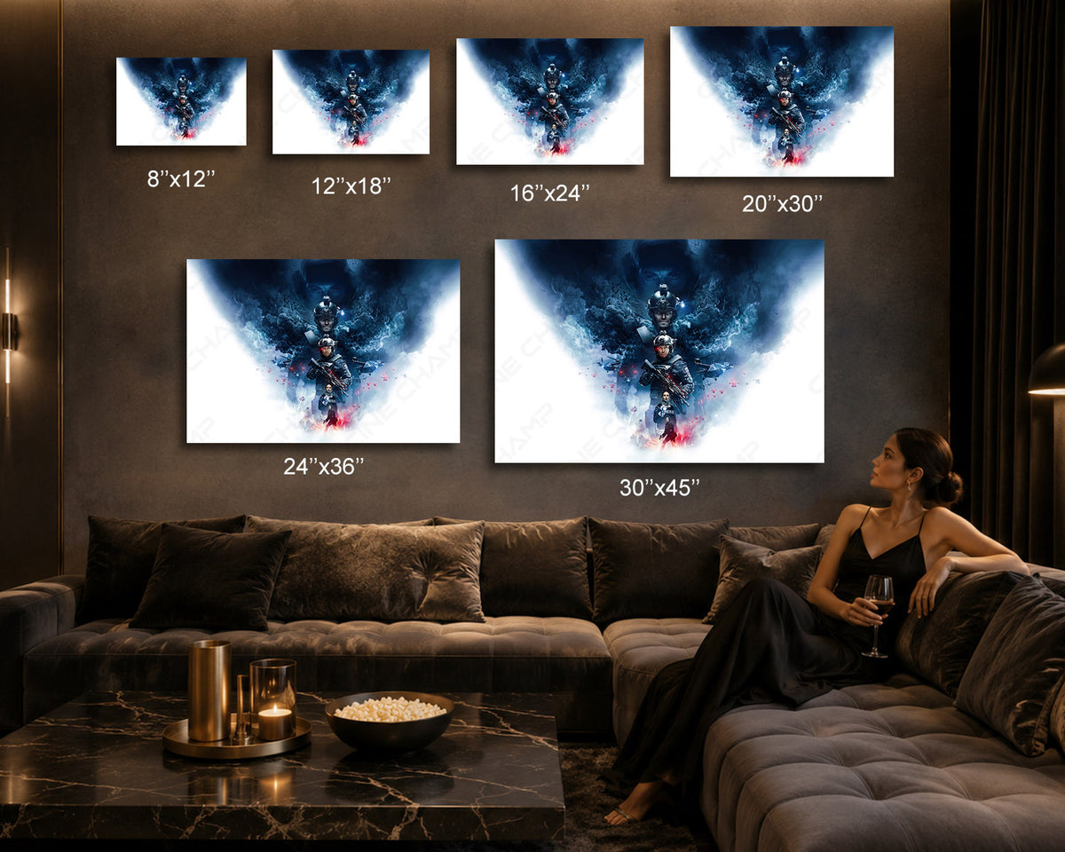 Dark Action Movie Wall Art