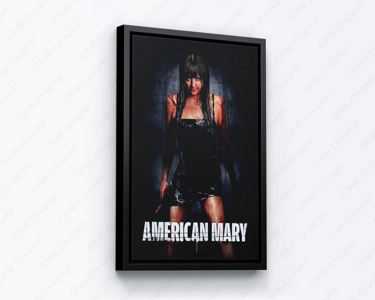 Dark American Mary inspired wall art for horror movie fans