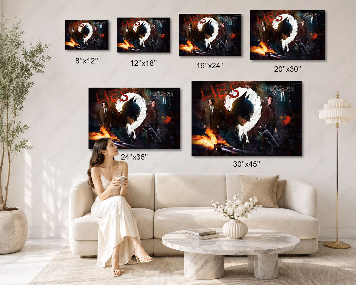 Dark Knight Multi Character Canvas Art