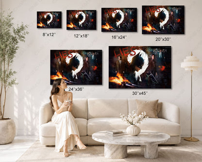 Dark Knight Multi Character Canvas Art