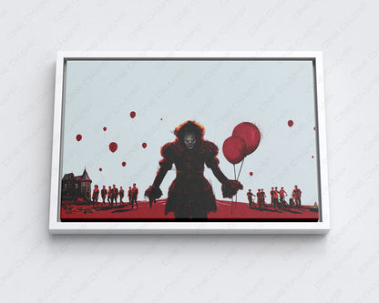 Dark Pennywise cinematic canvas print