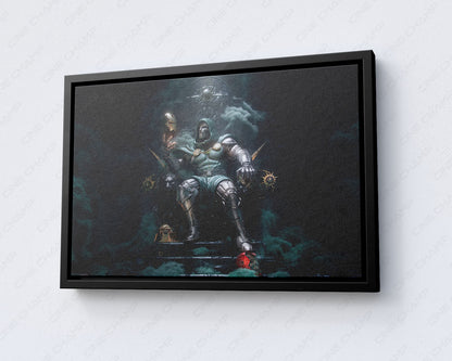 Dark superhero collector wall art