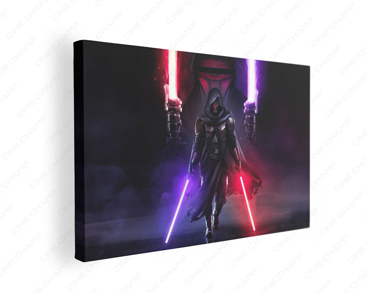 Darth Revan With Lightsaber Canvas Wall Art
