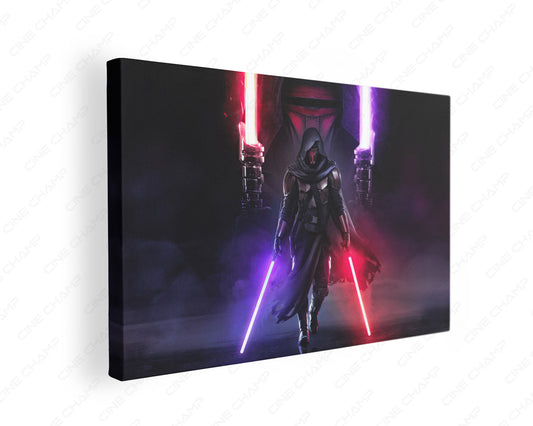 Darth Revan With Lightsaber Canvas Wall Art