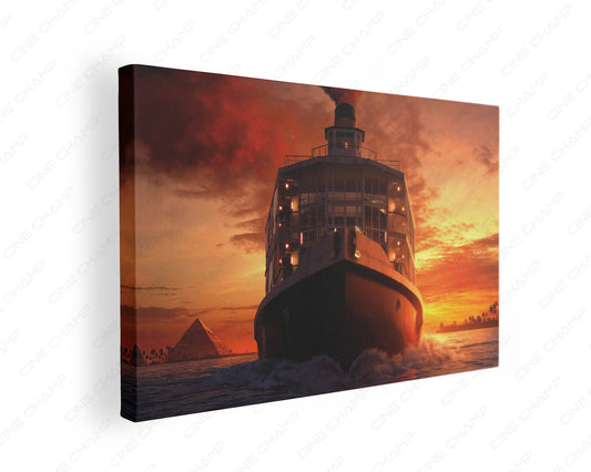 Death on the Nile Canvas Print gallery wrap featuring elegant mystery movie artwork inspired by the classic detective film, perfect for modern home wall décor.