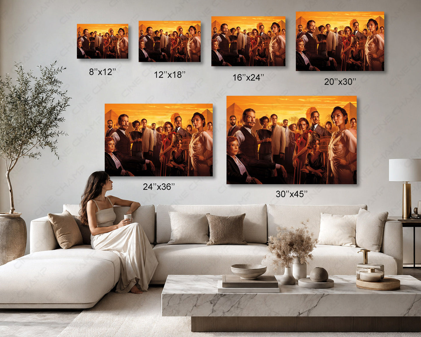 Death on the Nile Canvas Print Premium Mystery Movie Wall Art