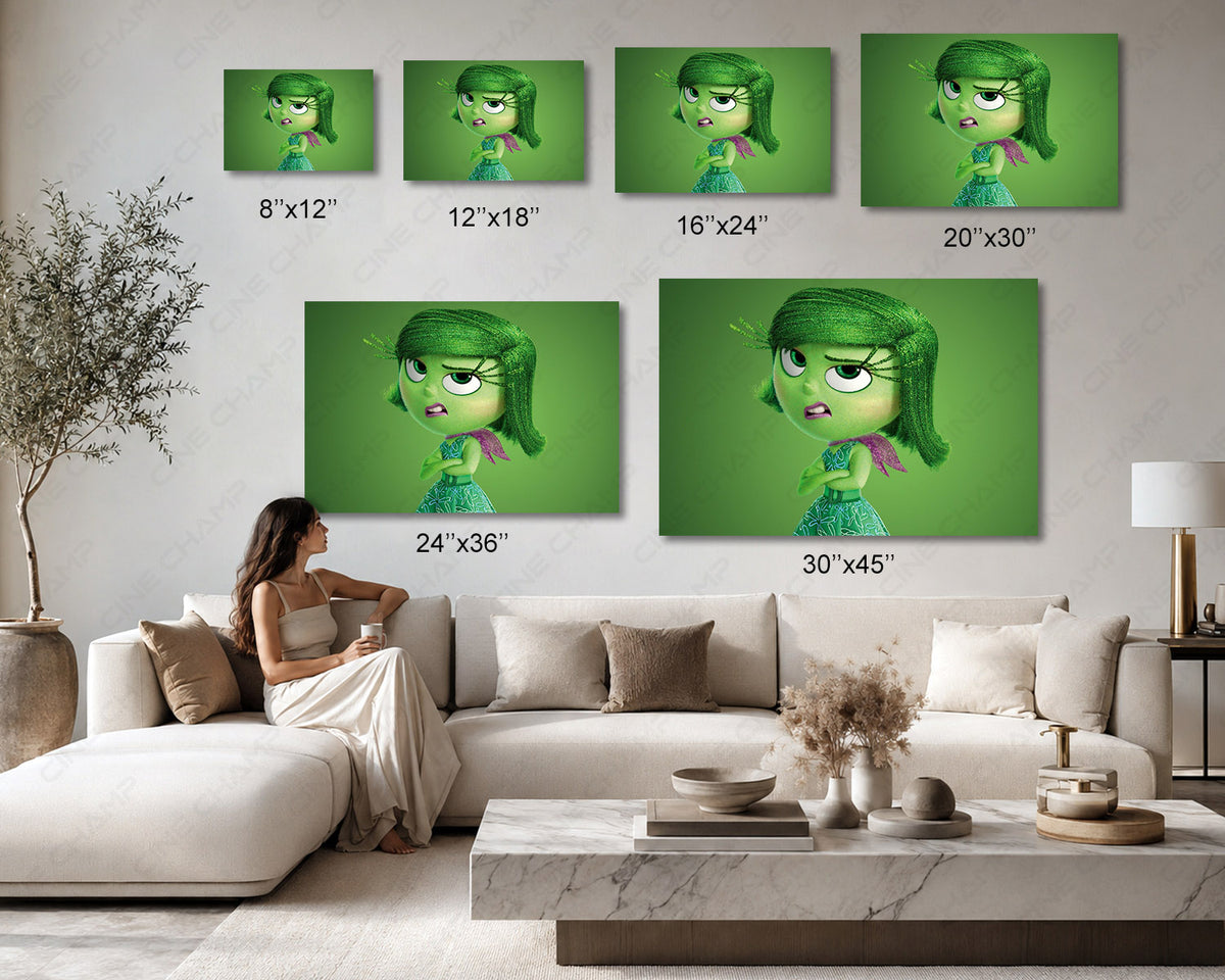 Disgust animated movie canvas print