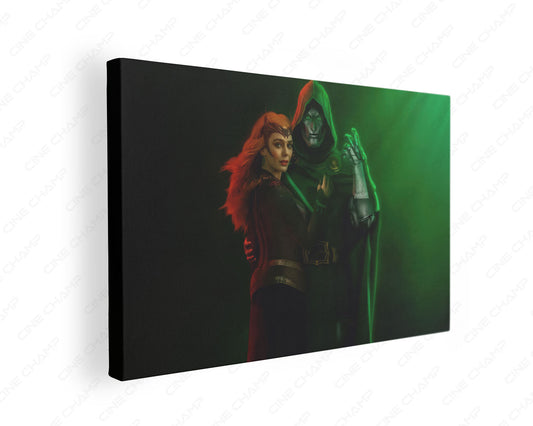 Doctor Doom and Scarlet Witch canvas wall art