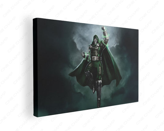 Doctor Doom watching the world canvas wall art
