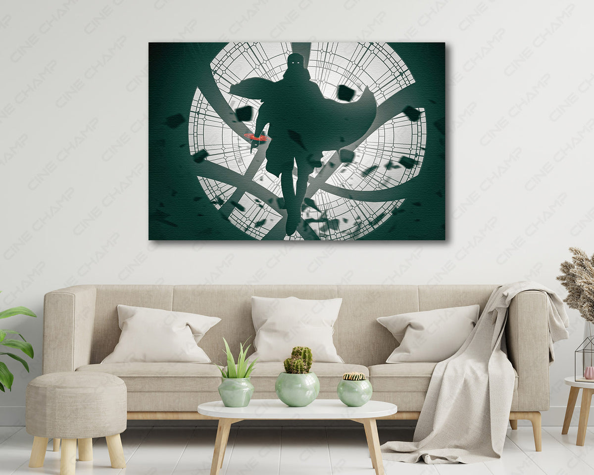 Doctor Strange Marvel lightning canvas print