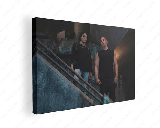Dominic Toretto and Letty canvas wall art