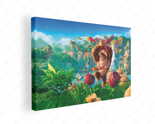 Donkey Kong canvas wall art for gaming room