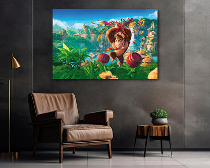 Donkey Kong classic video game canvas print